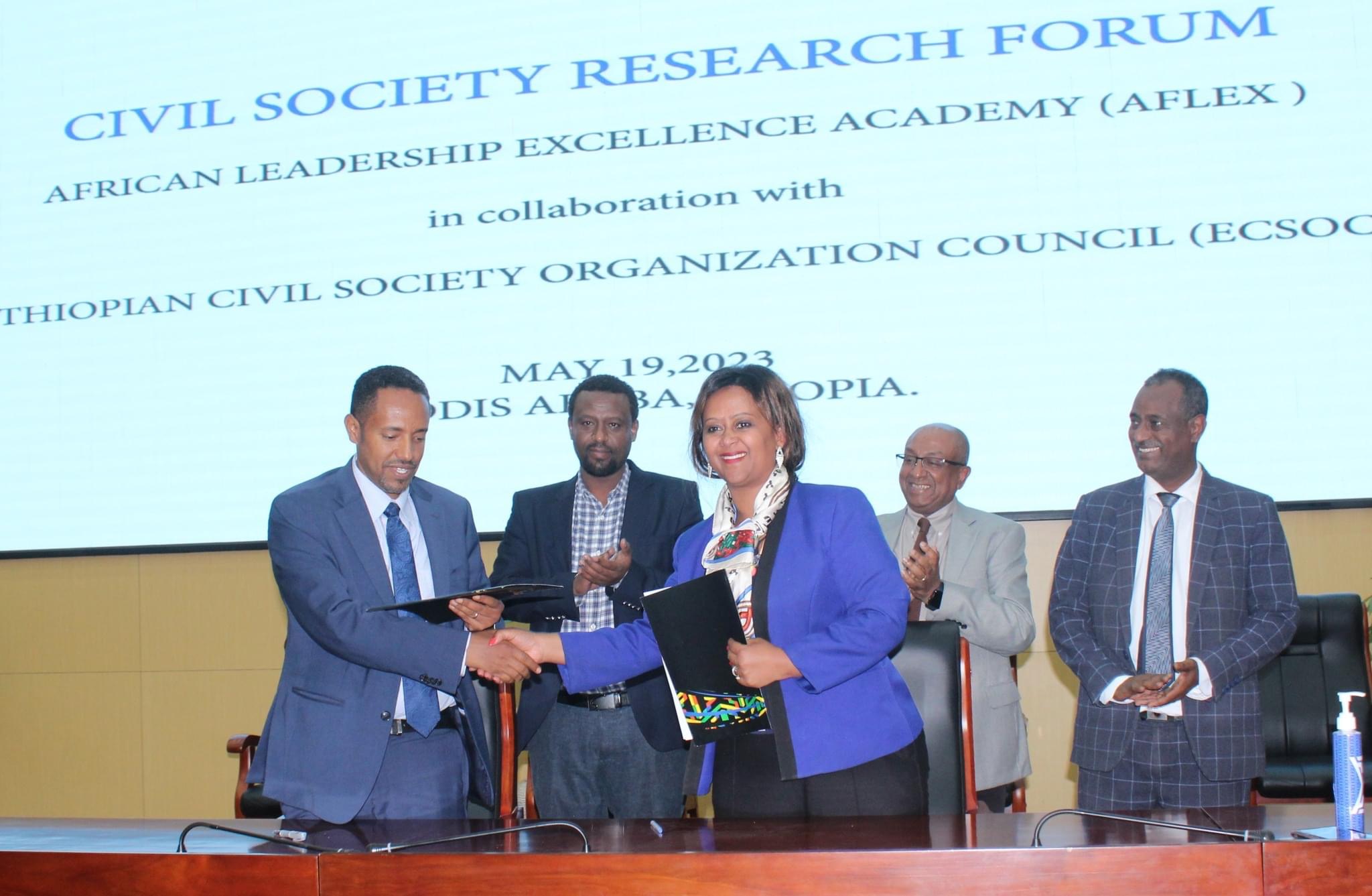 You are currently viewing AFLEX, Ethiopian Civil Society Council sign MoU in fields of training, research